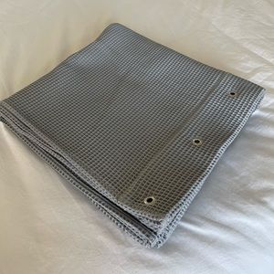 Pottery Barn Waffle Weave Cotton Shower Curtain Gray